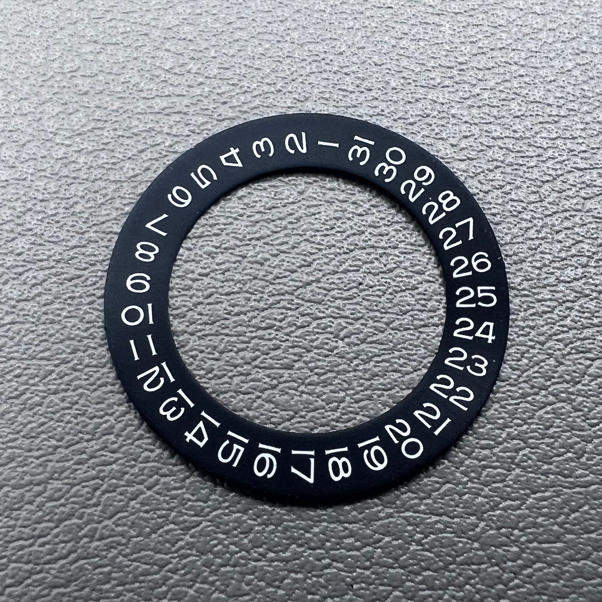 White font wheel overlay for Miyota 8215/8200 & ETA 2824/2836 movements, date at 3 o'clock, watch accessory.