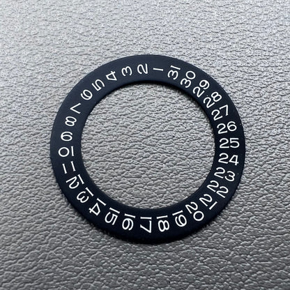 White font wheel overlay for Miyota 8215/8200 & ETA 2824/2836 movements, date at 3 o'clock, watch accessory.