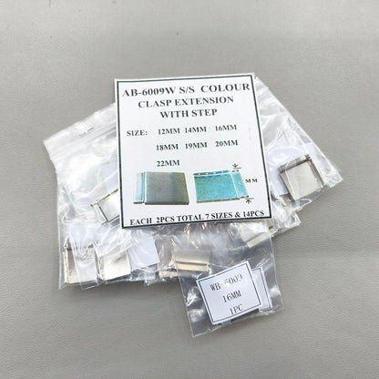 Silver Watch Strap Bracelet Extender Bands Clasp Extension Link 14PCS/Pack