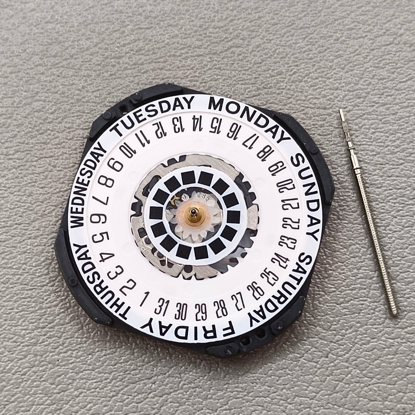 Japan Hattori Epson TMI VX44 VX44E Watch Quartz Movement Dial White