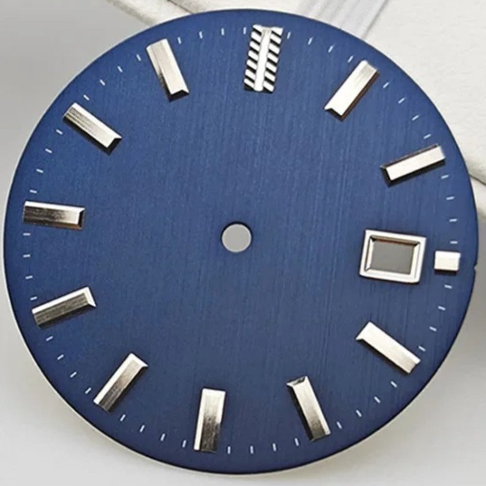 32.5mm Blue Watch Dial for NH35 NH36 Movement No Luminous Replacement Watch Part