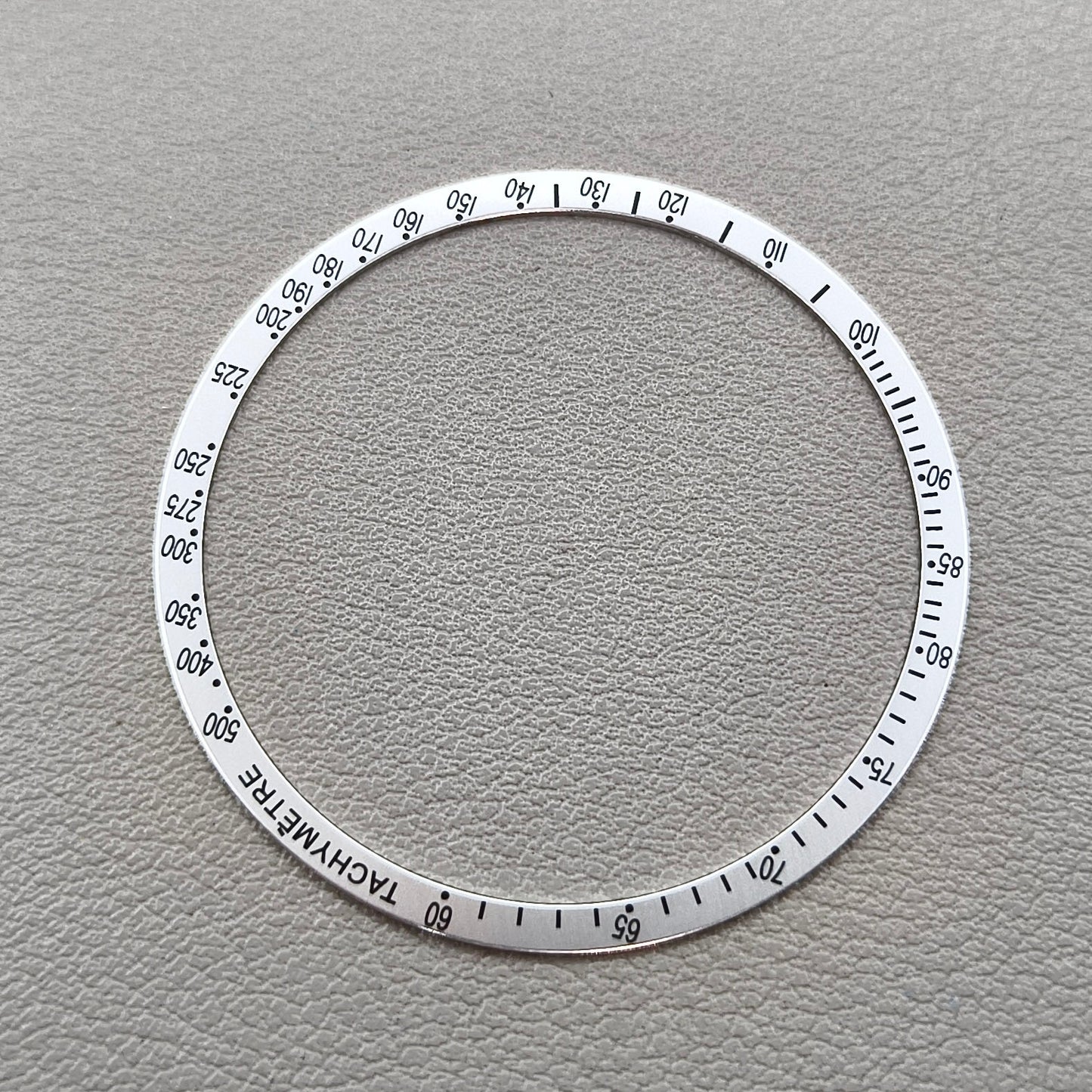 2 PIECES Ring+Black Font Watch Bezel Aluminum Alloy White for Omega Speedmaster