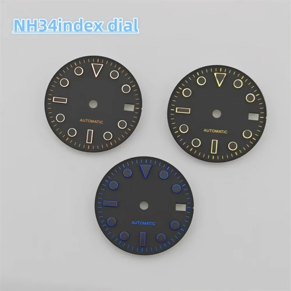 28.5mm Watch Dial Multicolor Nail SUB No Luminous for NH34/NH35 Movement
