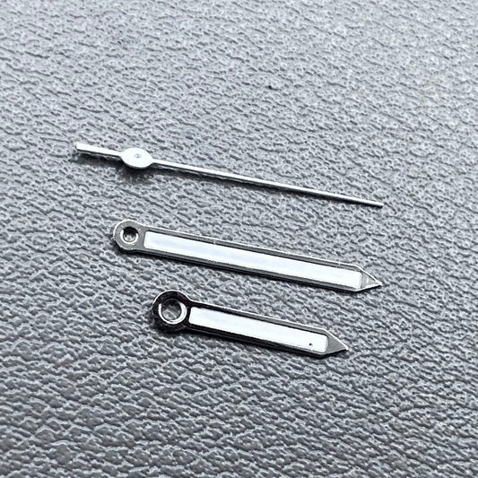 2 Sets/Pack Silver Trim Lume Watch Hands for Miyota 2035 Movement