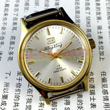 33mm China Made Manual Mechanical Watch Golden Nail Silver Dial Shock-Resistant