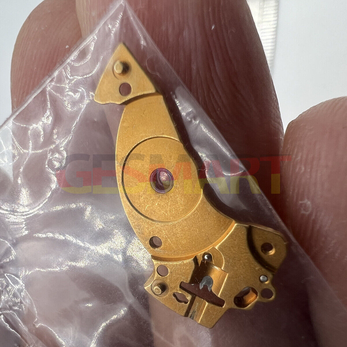 Golden mainspring bridge splint for ETA2824 2834 2836 watch movement, durable replacement part.