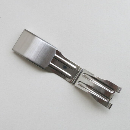 644NS trifolded watch buckle 10-20mm with spring bar for secure bracelet repair and adjustment.