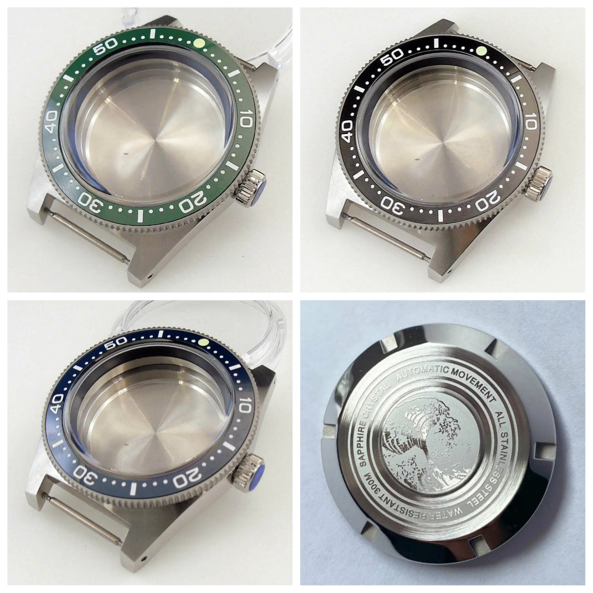 40mm Sapphire Glass Watch Case Fit NH35 NH36 Eta 2824 300M Water Resistance