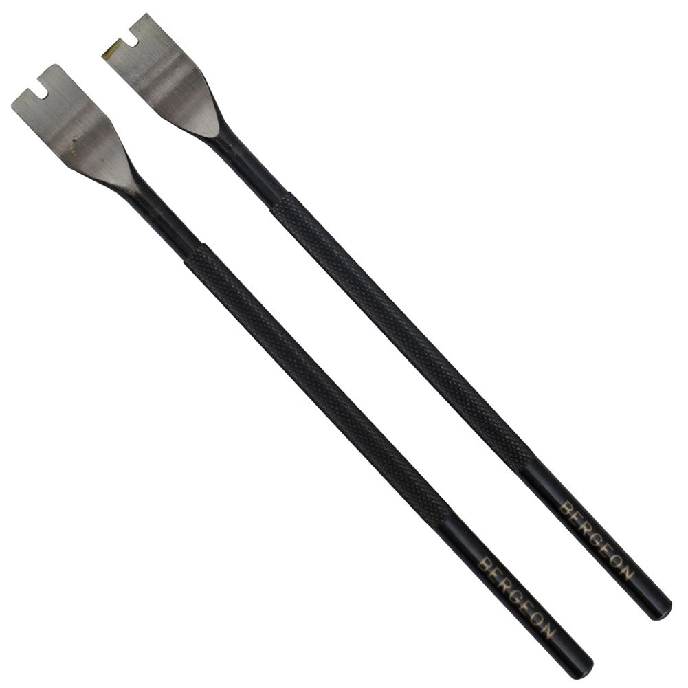 Bergeon 30012 9mm wide watch hand levers for precise watch repair and hand removal.