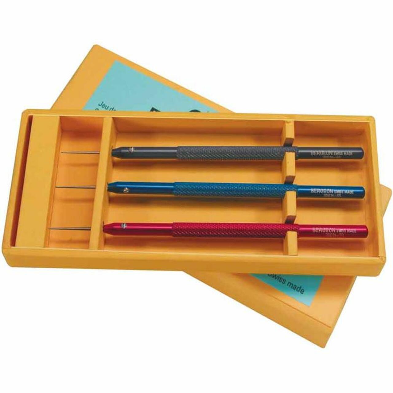 Bergeon 30016 watch hairspring collet precision tool for horology repair and adjustment.