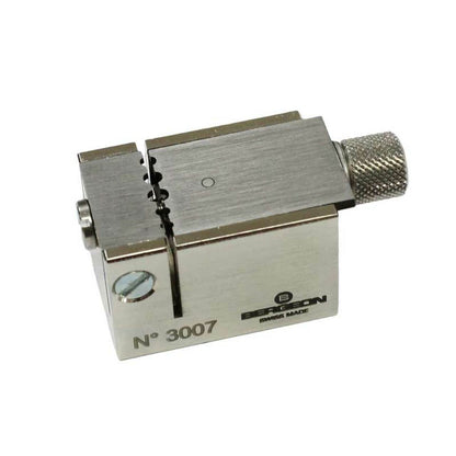 Bergeon 3007 Swiss watch tool for precise collet tightening and reaming in watchmaking.
