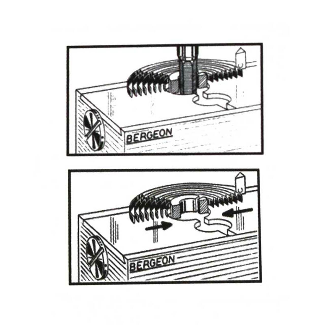 Bergeon 3007 Swiss Tool for precise collet tightening in watch repair and maintenance.