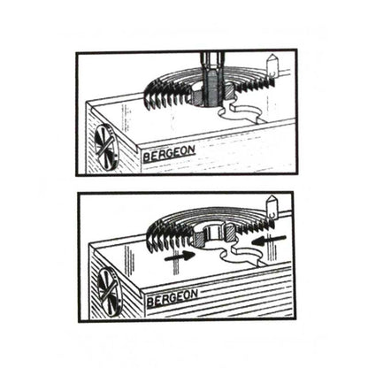 Bergeon 3007 Swiss Tool for precise collet tightening in watch repair and maintenance.