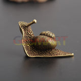 Solid Copper Little Snail Trinket Vintage Hand Carved Bronze Model Figurines