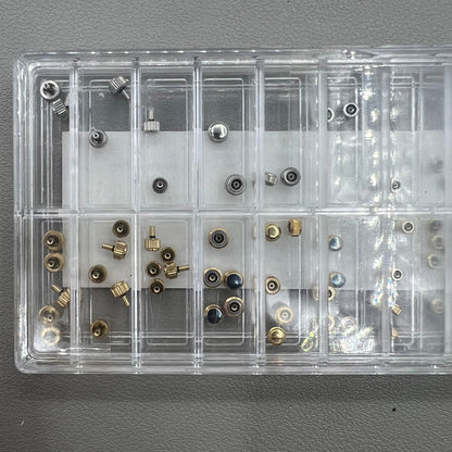 Uhrenkr�nchen 63-teiliges Set aus Edelstahl in Gold und Silber, 0,7 mm Durchmesser, perfekt f�r Uhrenreparatur