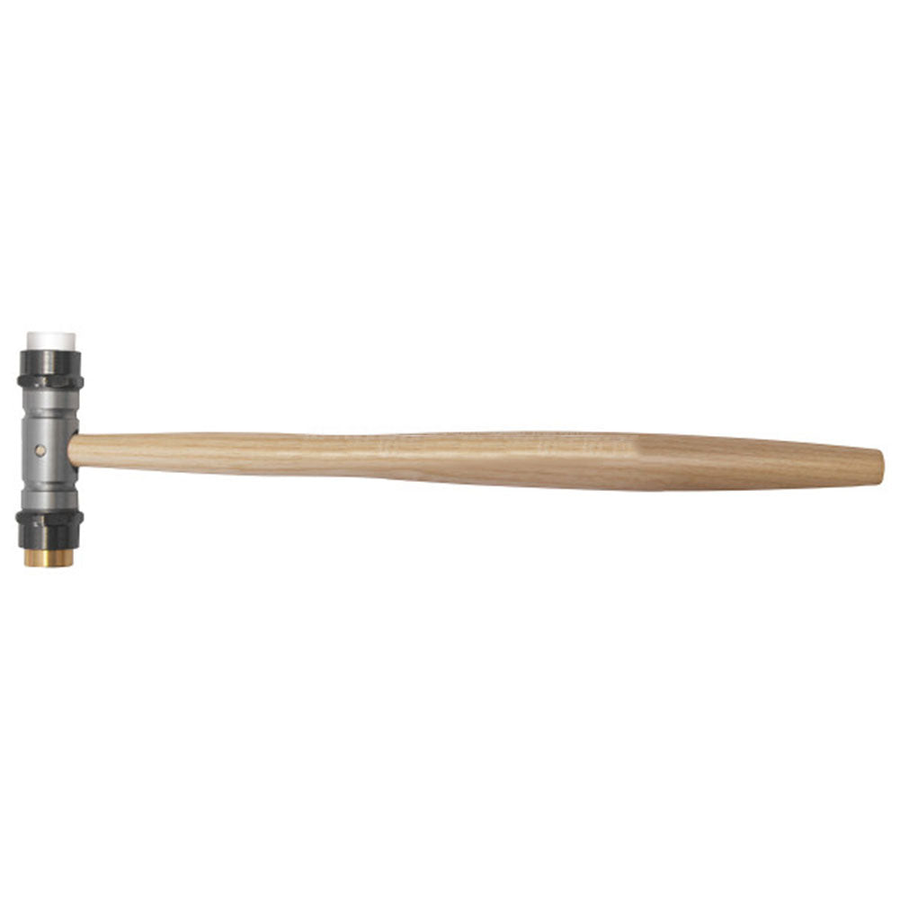Bergeon 30417 hammer with brass and synthetic ends for precise delicate watch repair tasks.