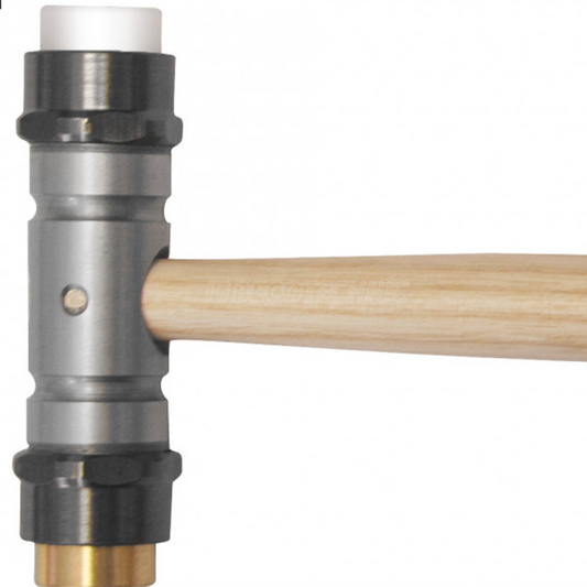 Bergeon 30417 hammer with brass and synthetic ends for delicate watch repairs and adjustments.