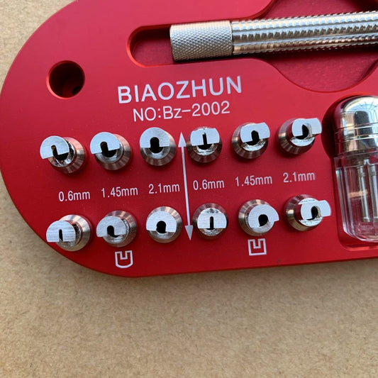 Watch Repair Tool with 12 precision tips for safe watch hand removal without dial damage, ideal for watchmakers.