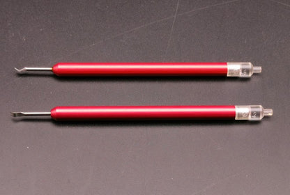 Rubber head needle punch tool set for precise watch hand setting, durable design.