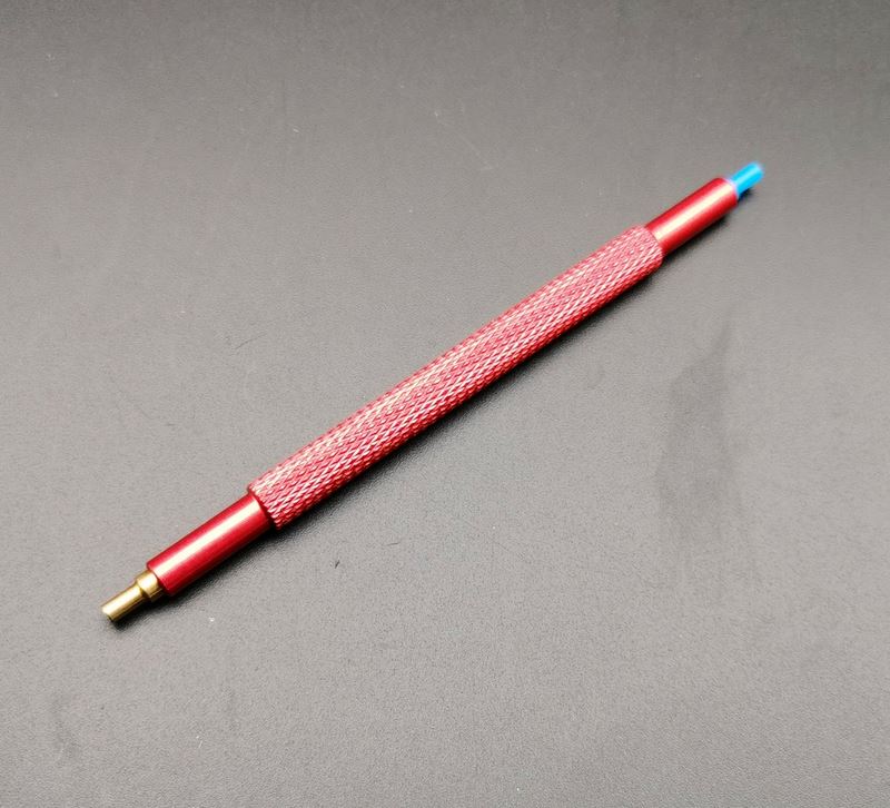 Set of 3 double-headed plastic watch hand tools for precise fitting and pressing.