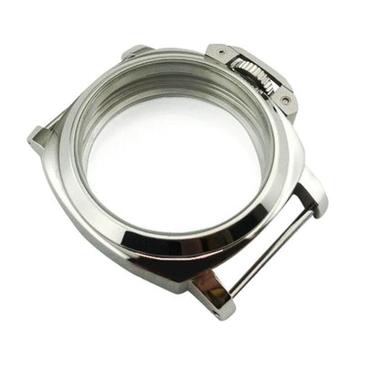 Polished 44MM stainless steel watch case for ETA6497 with ST3600 movement compatibility.