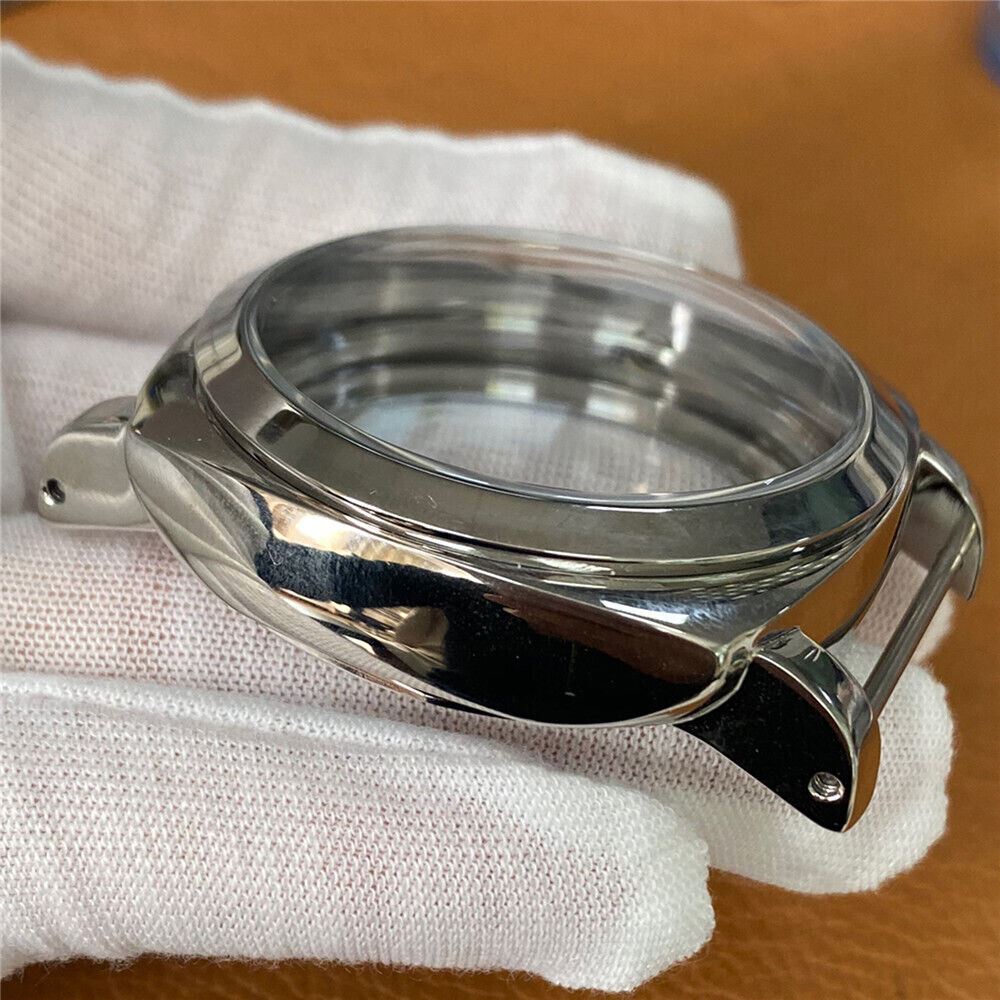 47mm Officine Panerai PAM stainless steel watch case for ETA 6497/6498 movement accessory.