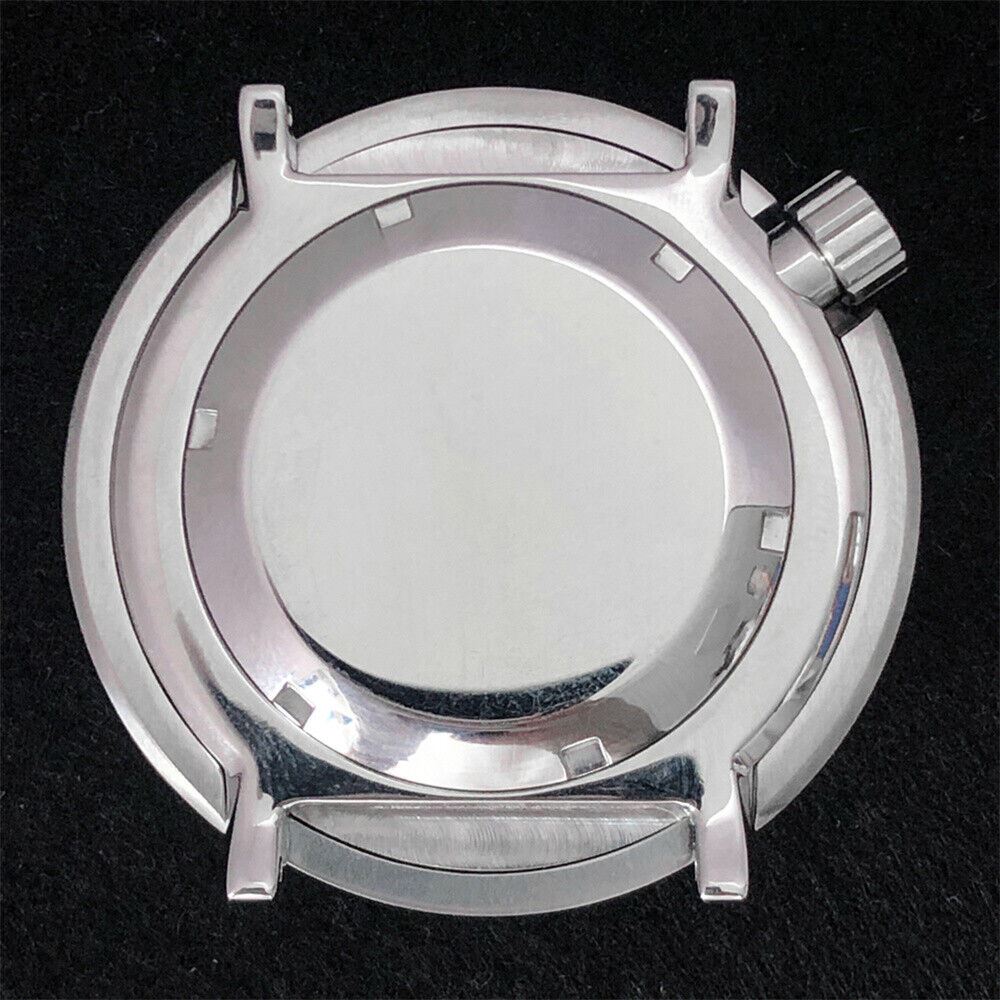 Stainless steel 45MM watch case with mineral glass, compatible with NH35/NH36 movement.