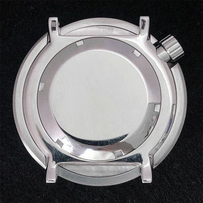 Stainless steel 45MM watch case with mineral glass, compatible with NH35/NH36 movement.