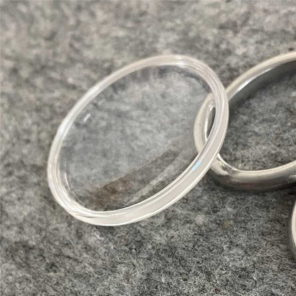 Plano-convex sapphire watch glass 30.5x5.6mm, durable and scratch-resistant for precise watch repair.