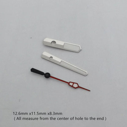 Green luminous watch hands set for NH35 NH36 movement, enhancing visibility and precision.