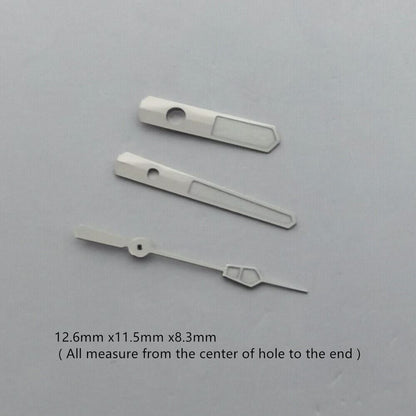 Green luminous watch hands set for NH35 NH36 movement, precise timekeeping accessory.