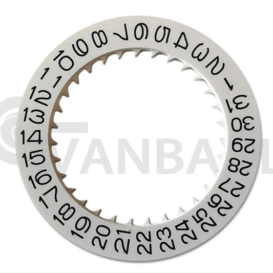 Disque de date à numéro inversé Roue de date adaptée au mouvement NH35 NH36 Date à 9 heures