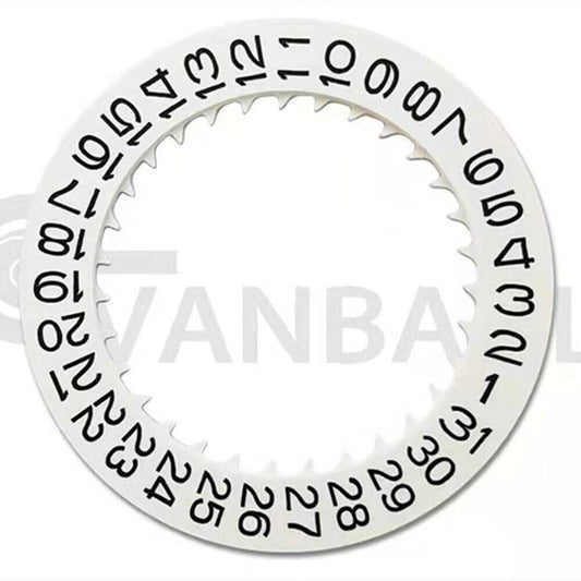 Roue de date blanche adaptée au mouvement NH35 NH36 Date@3