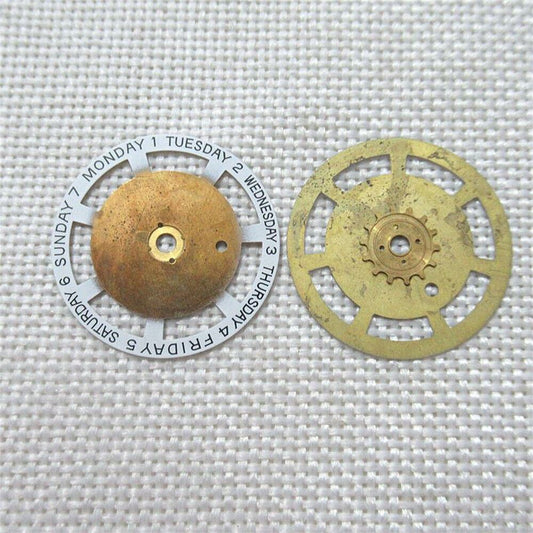 Roue de semaine générique pour montre, compatible avec le mouvement 2834. Pièces de rechange