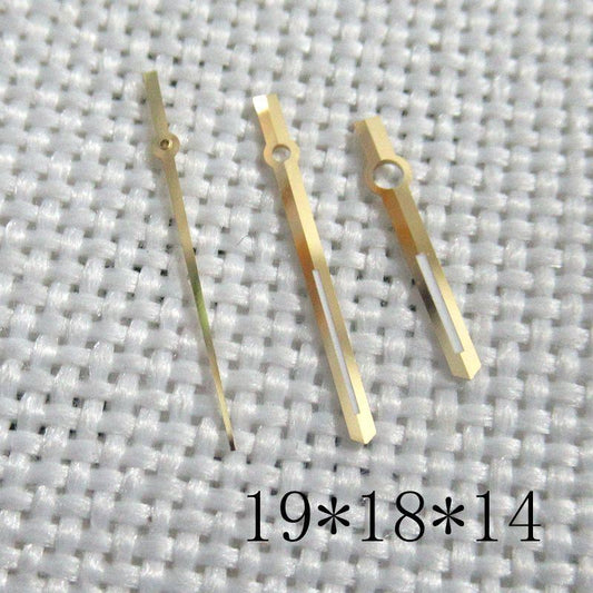 Golden watch hands set for ETA 2824/2836/2834 movement, precise fit by Generic brand.