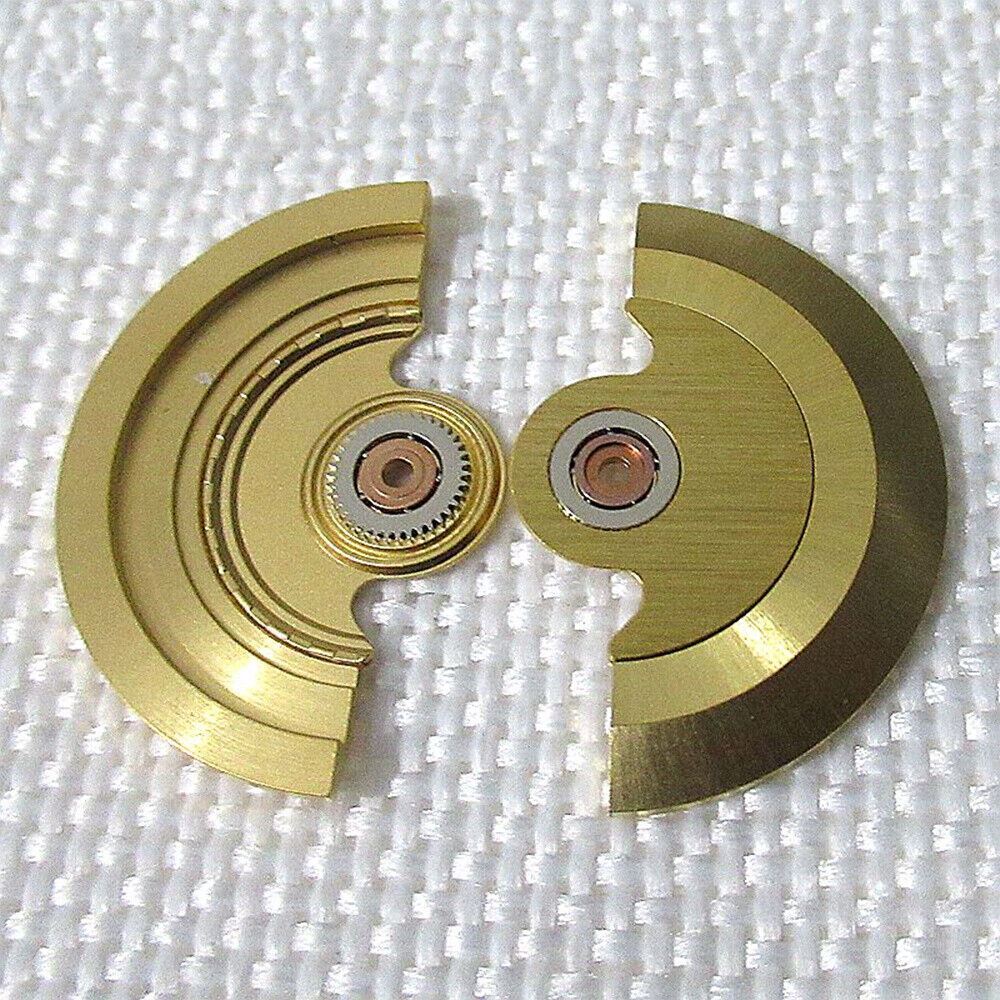 Golden rotor oscillating weight for ETA 2824, 2834, 2836 watch movements, compatible generic fit.