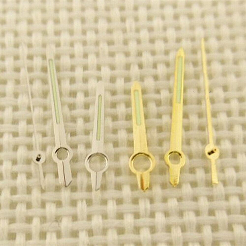 Luminous silver and golden watch hands for Movement 8205 by Generic, ideal for precise timekeeping upgrades.