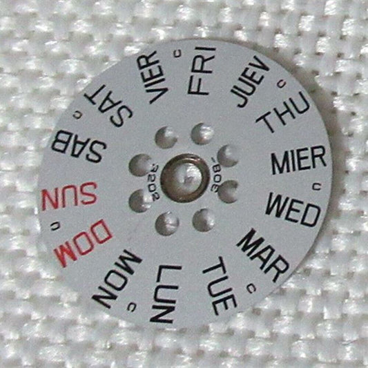 Roue de semaine anglaise générique pour mouvement 8200#1012