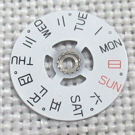 Roue de disque de semaine Roue de semaine Date à 4 chiffres Convient au mouvement 8200#1014