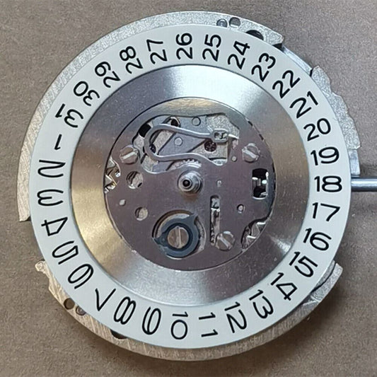 Seiko SII NH15A automatic watch movement with white dial, precision Japan-made mechanism for watch accessories.