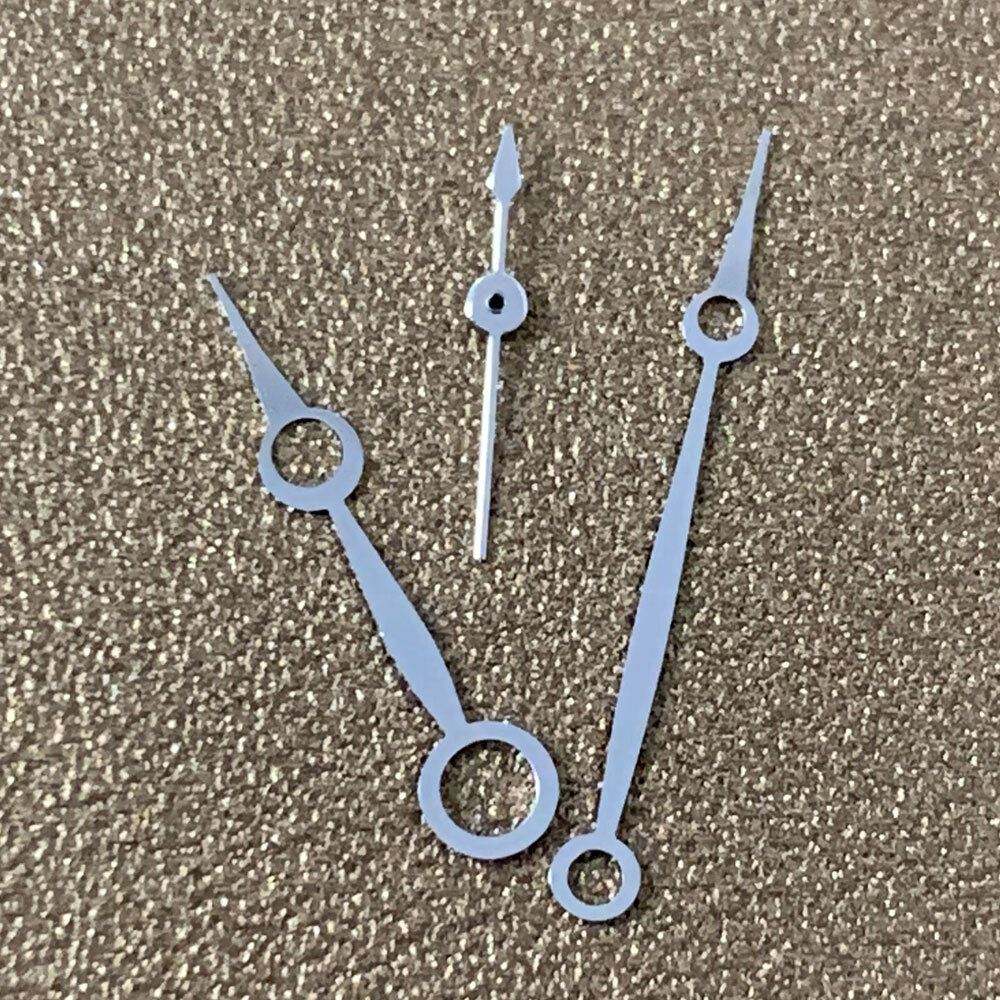 Non-luminous watch hands set for ETA6497/6498 ST3600 3-hand movement, precise fit.