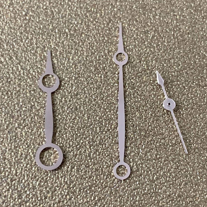 No luminous watch hands set for ETA6497/6498 ST3600 movement, compatible with 3-hand watches, precision fit.