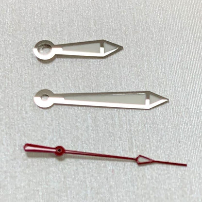 Green luminous watch hands set by B11 brand for NH35A/NH36A/4R36 movement, sizes 8/12.5mm, ideal for watch repairs.