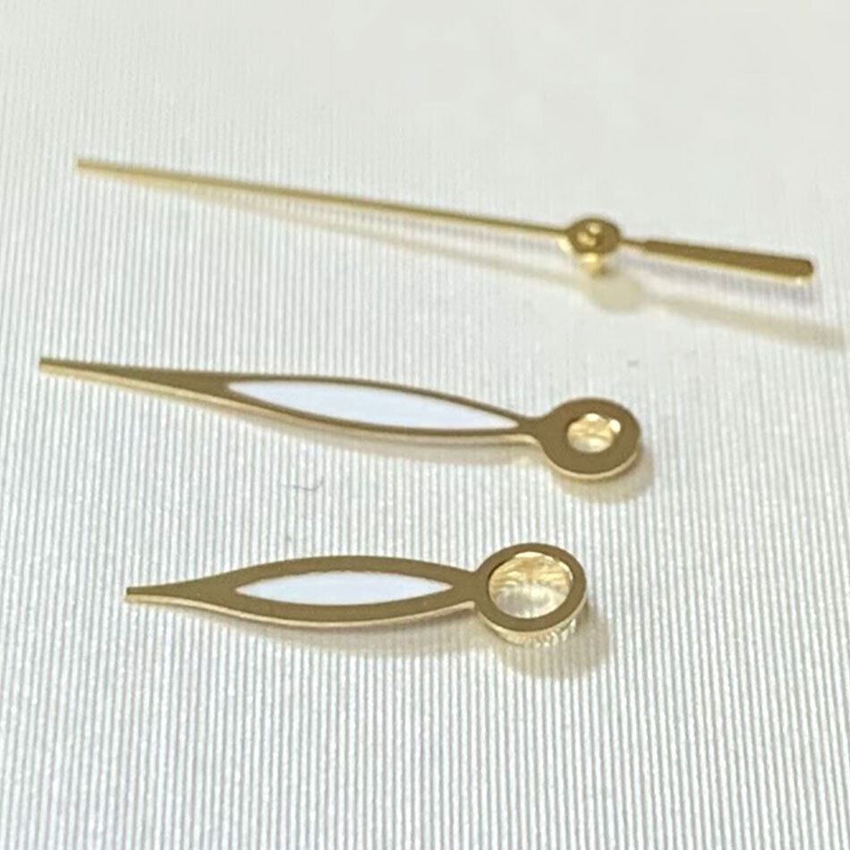 Green luminous watch hands set for NH35A/NH36A/4R36 movement, sizes 7.5/11/11mm by B16 brand