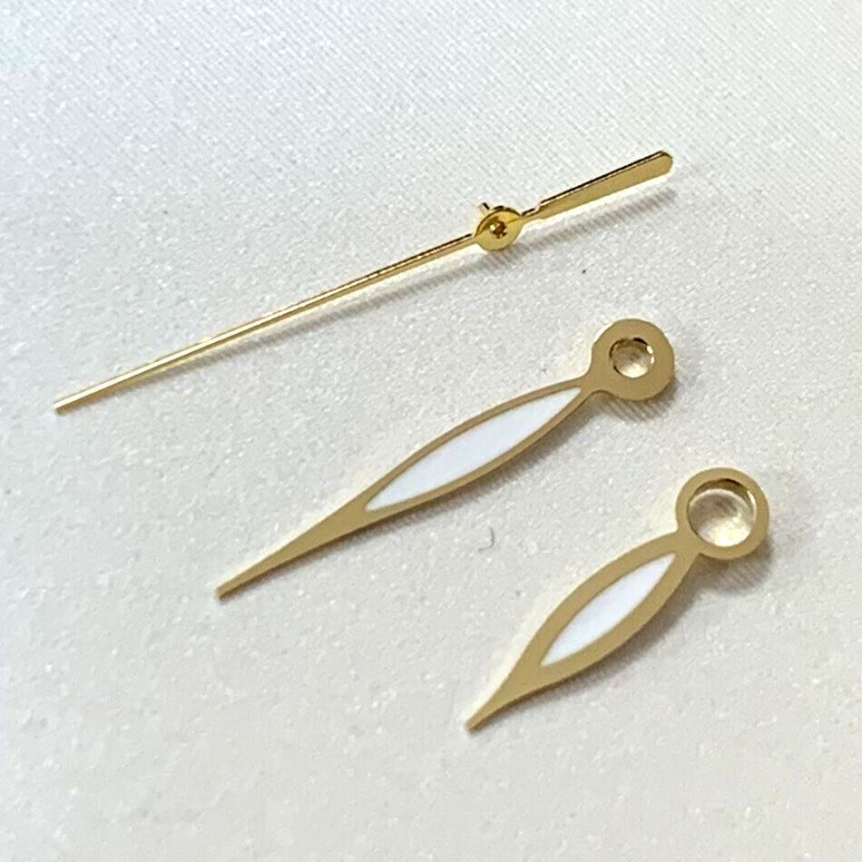 Green luminous watch hands set by B16, compatible with NH35A/NH36A/4R36 movements, sizes 7.5/11/11mm.