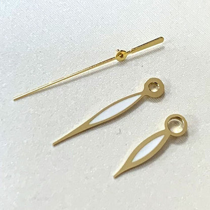 Green luminous watch hands set by B16, compatible with NH35A/NH36A/4R36 movements, sizes 7.5/11/11mm.