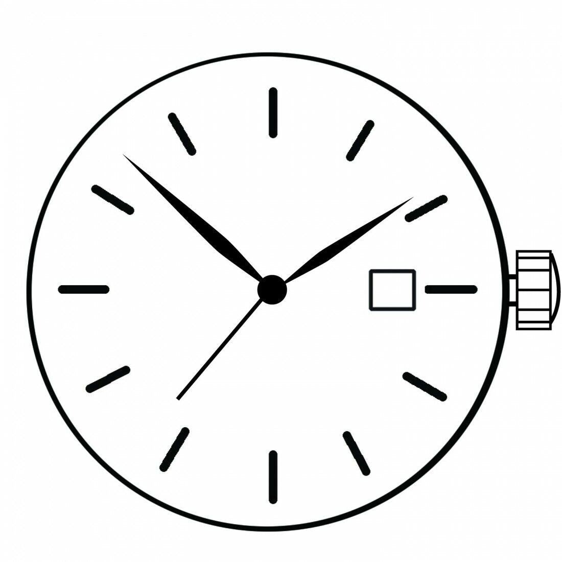 Ronda 785 Swiss quartz watch movement with date window at 3 and 6 for replacements