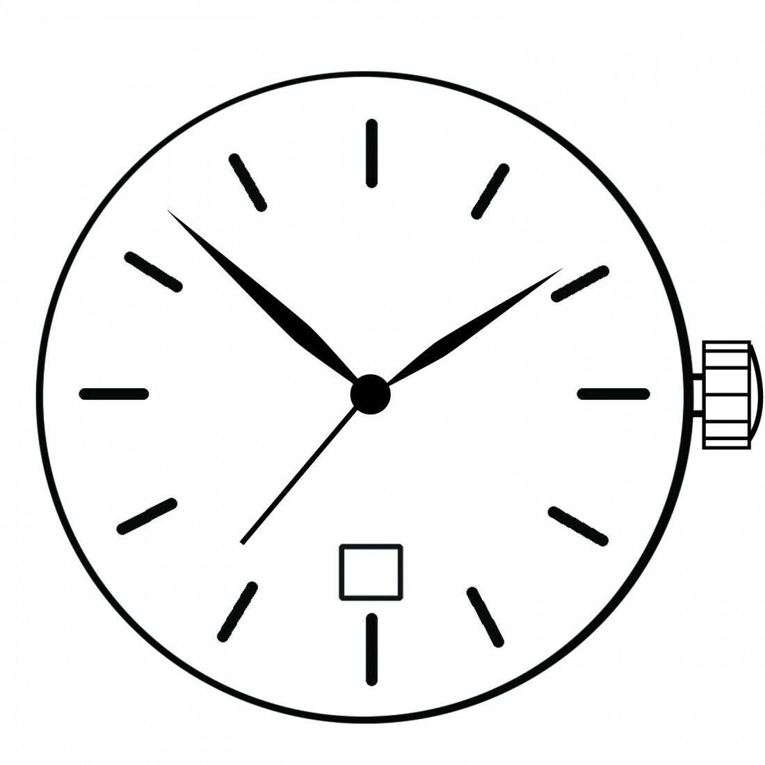 Ronda 714 quartz watch movement with date window at 3 o?clock, Swiss-made parts replacement.