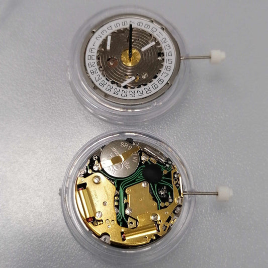 ISA 8171 golden quartz movement with date at 4 o'clock, multi-function watch repair part by Watchmakers