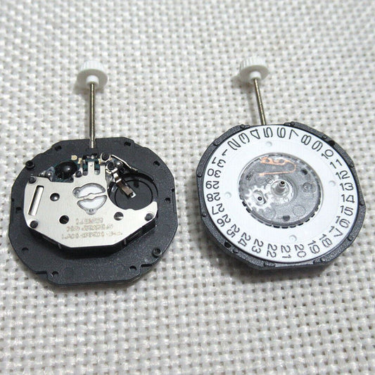 Watchmakers LG32 quartz movement with date at 3, precision repair part for watches.